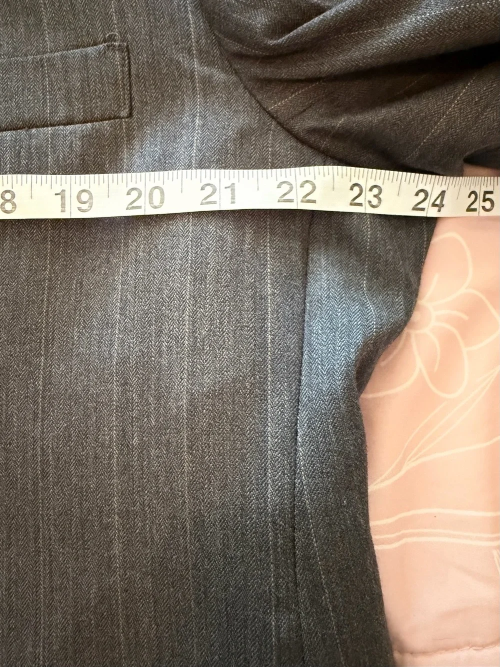 Stafford Men's Gray Pinstripe Wool Suit Jacket Blazer Two-Button